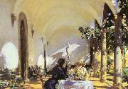 John Singer Sargent Breakfast in  the Loggia France oil painting reproduction